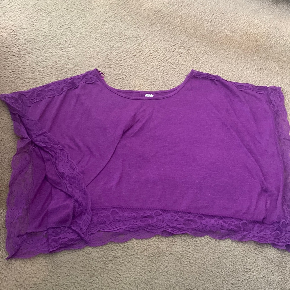 Lace-Trimmed T-Shirt